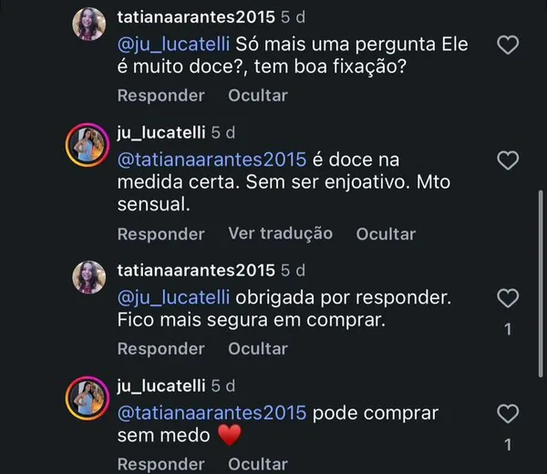 Comentário de cliente sobre o Encantadora