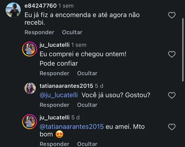 Comentário de cliente sobre o Encantadora