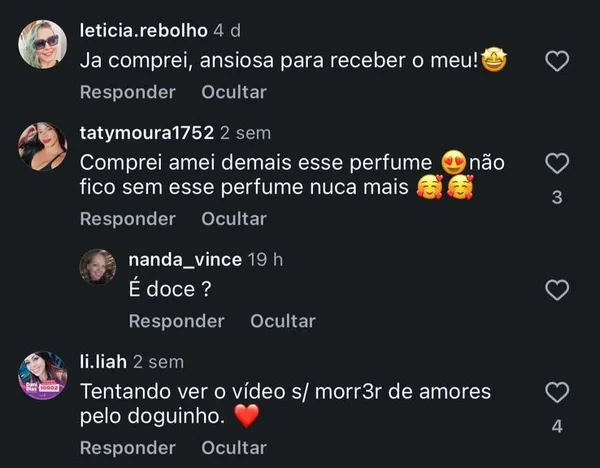 Comentário de cliente sobre o Encantadora